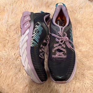 HOKA One One AAAHI Gray Purple Blue Athletic Running Shoes Women's 10
